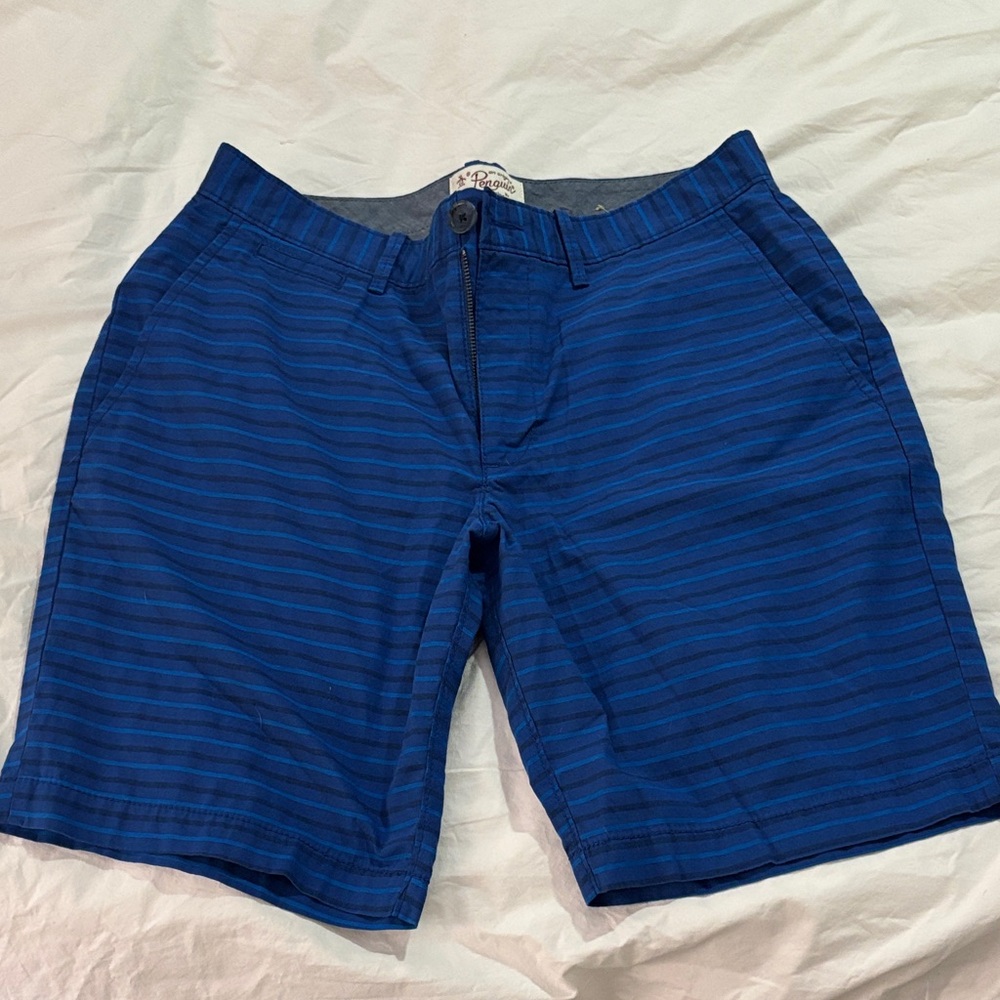 Original Penguin Blue Patterned Shorts